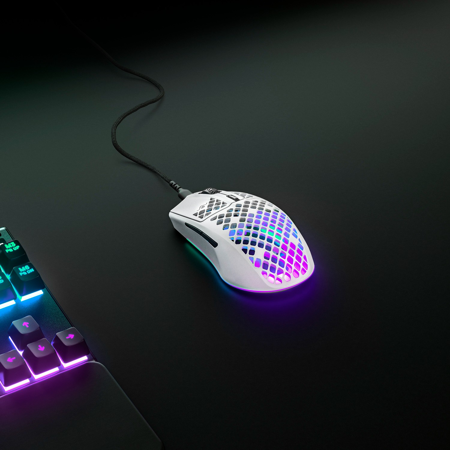 MOUSE GAMER STEELSERIES AEROX 3 SNOW ULTRALIGERO RGB 8500DPI - 4