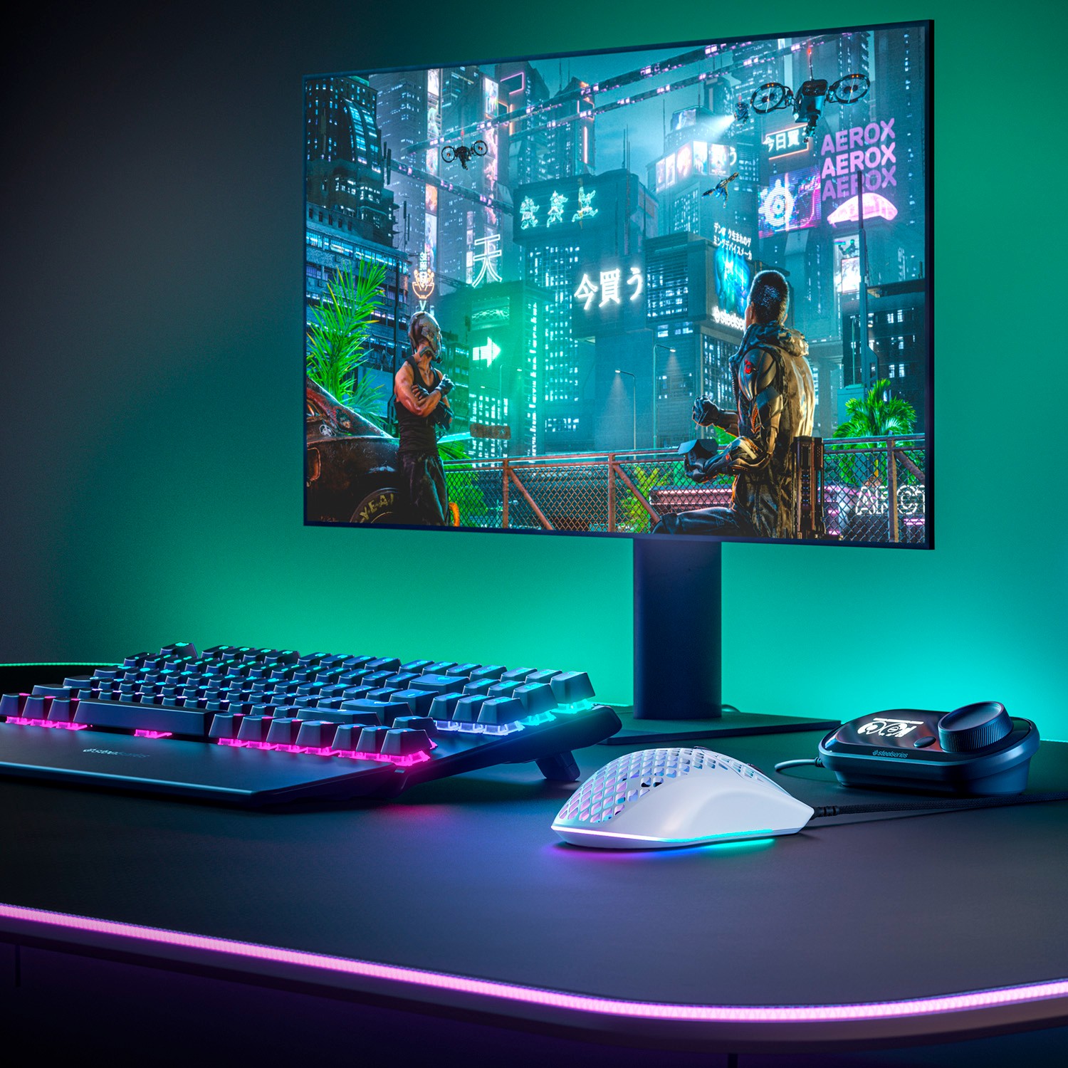 MOUSE GAMER STEELSERIES AEROX 3 SNOW ULTRALIGERO RGB 8500DPI - 5