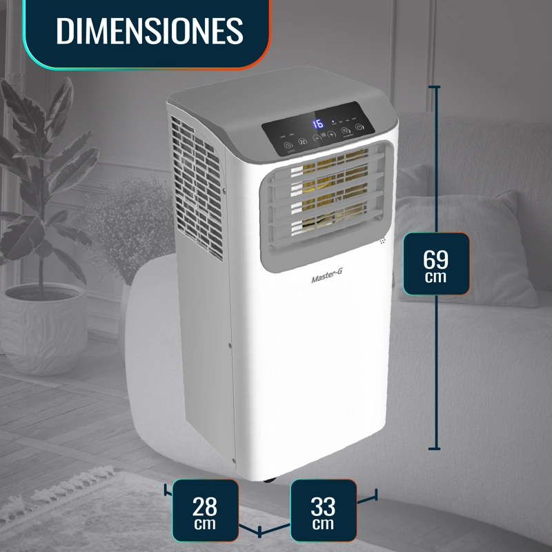 AIRE ACONDICIONADO PORTATIL WIFI 12000 BTU 4EN1 MGAC12PORWF - 7