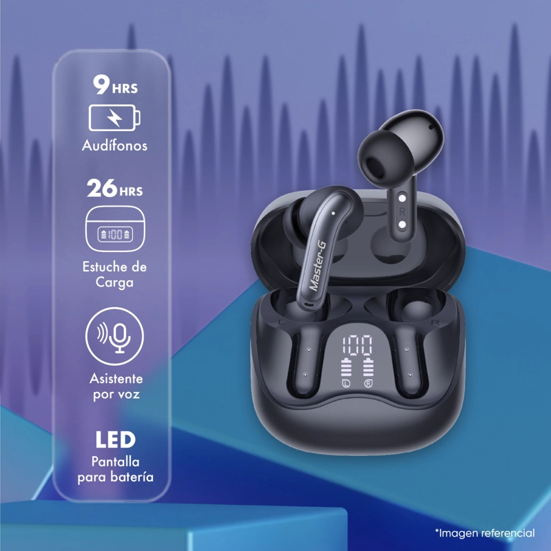 AUDIFONOS BLUETOOTH IN EAR TWS ANC CON APP BUDS60B MASTER-G - 3
