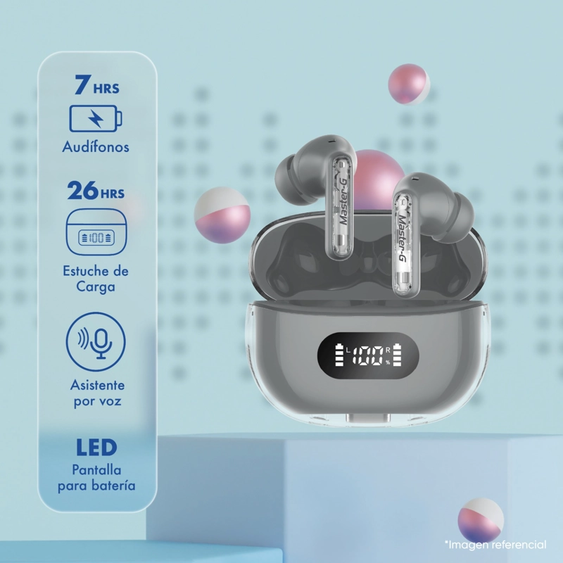 AUDIFONOS BLUETOOTH IN EAR TWS ANC CON APP MGBUDS35G - 3