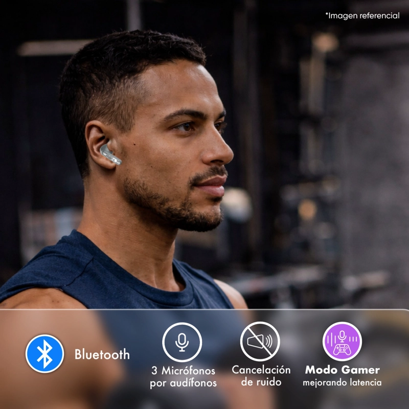 AUDIFONOS BLUETOOTH IN EAR TWS ANC CON APP MGBUDS35G - 4