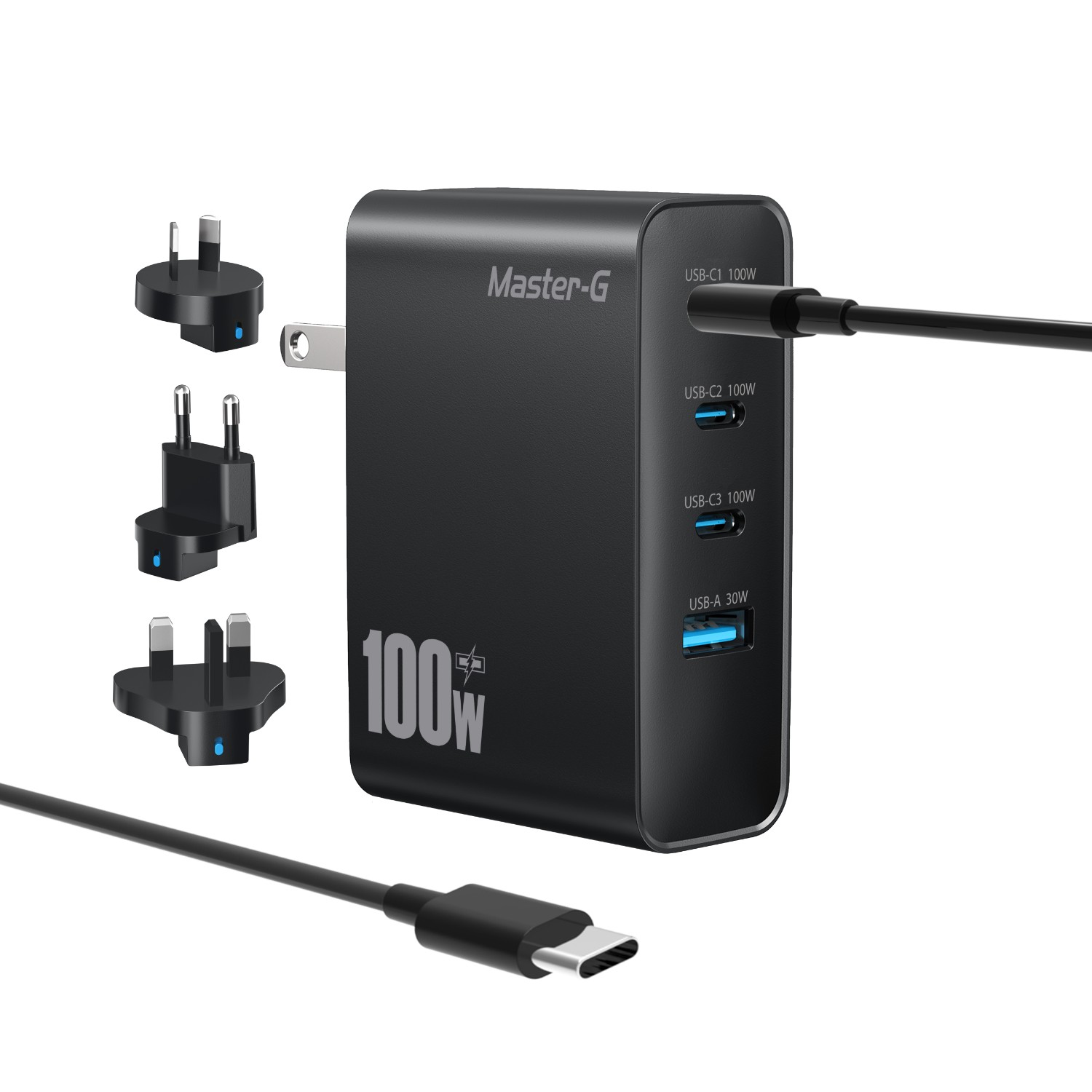 CARGADOR PORTATIL UNIVERSAL 100W + CABLE USB-C MASTER-G - 1
