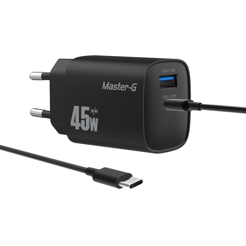 CARGADOR PORTATIL CARGA RAPIDA 45W + CABLE USB-C MASTER-G - 1