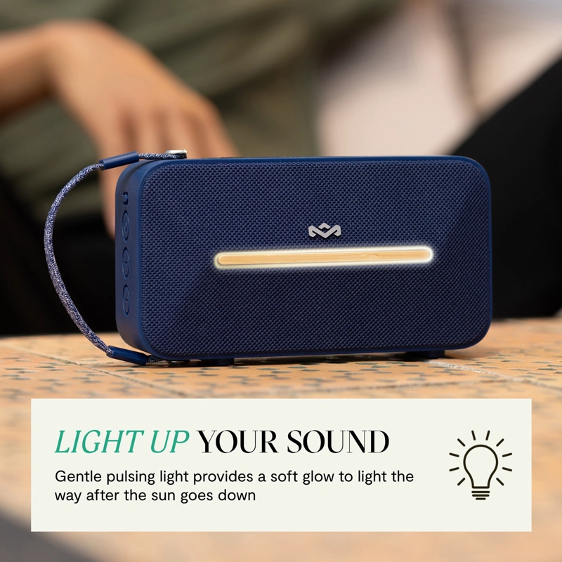 PARLANTE BLUETOOTH 5.3 WATERPROOF RISE UP SOLAR AZUL MARLEY - 5