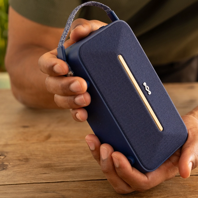 PARLANTE BLUETOOTH 5.3 WATERPROOF RISE UP SOLAR AZUL MARLEY - 7