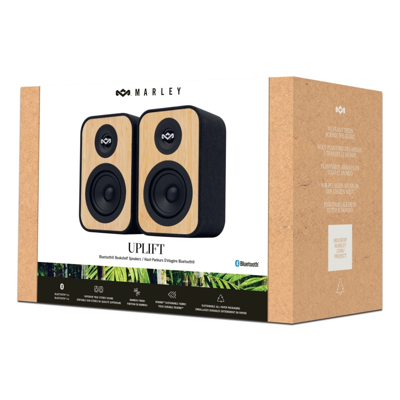 PARLANTES BLUETOOTH 5.3 UPLIFT BOOKSHELF NEGROS MARLEY - 8