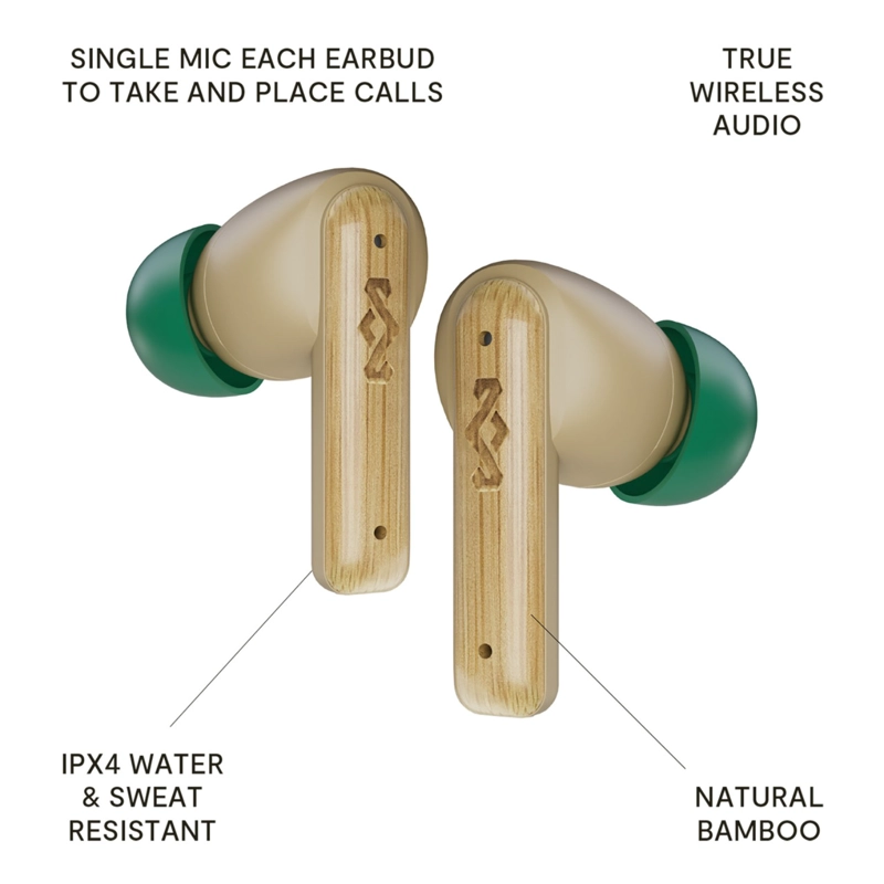 AUDIFONOS BLUETOOTH TRUE WIRELESS LITTLE BIRD CREAM MARLEY - 3