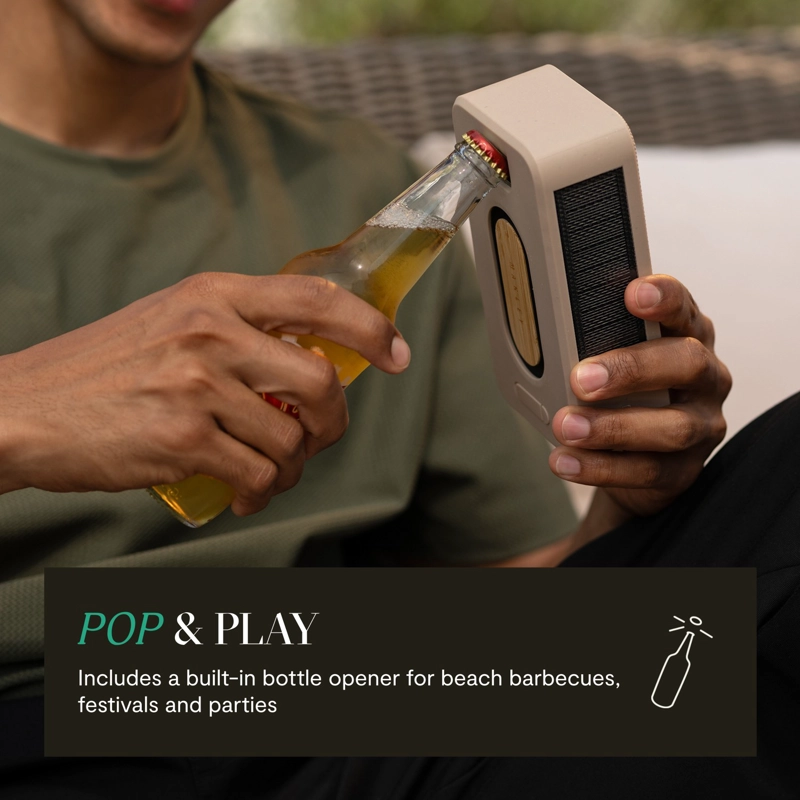 PARLANTE BLUETOOTH 5.3 WATERPROOF RISE UP SOLAR CREAM MARLEY - 4