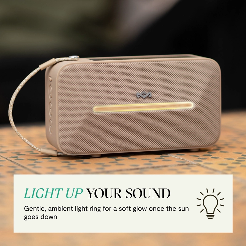 PARLANTE BLUETOOTH 5.3 WATERPROOF RISE UP SOLAR CREAM MARLEY - 5