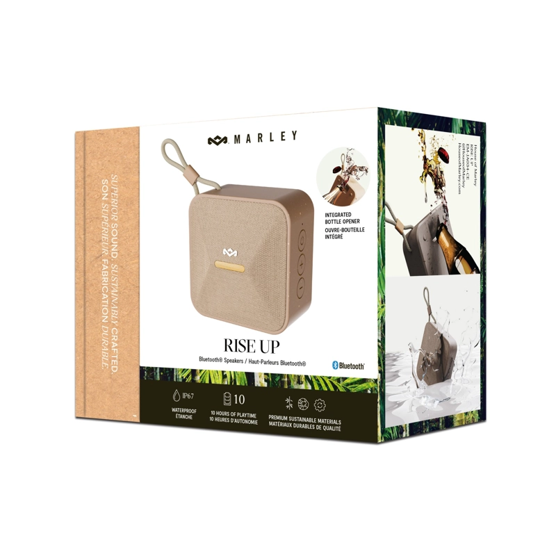 PARLANTE BLUETOOTH 5.3 WATERPROOF RISE UP CREAM MARLEY - 9
