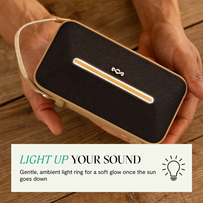 PARLANTE BLUETOOTH 5.3 WATERPROOF RISE UP SOLAR NEGRO MARLEY - 5