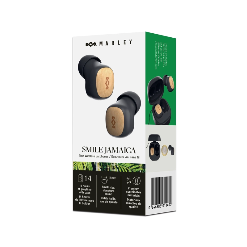 AUDIFONOS BLUETOOTH SMILE JAMAICA MINI TWS NEGRO MARLEY - 8