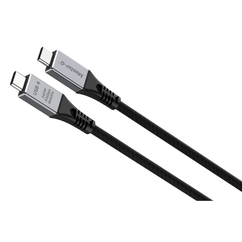 CABLE USB 4 TIPO C DUAL 8K 60HZ 40GBPS 240W 1MT MASTER-G - 2
