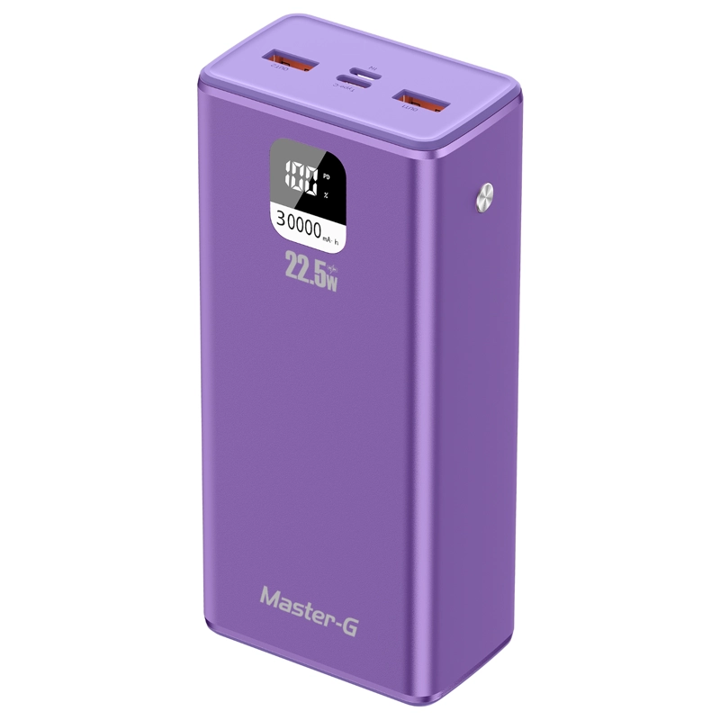 BATERIA EXTERNA POWER BANK 30000 MAH 22.5W UCP30MPD MORADA - 1