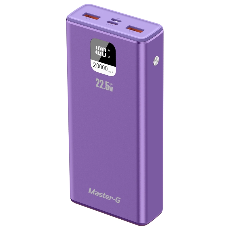 BATERIA EXTERNA POWER BANK 20000 MAH 22.5W UCP20MPD MORADA - 1