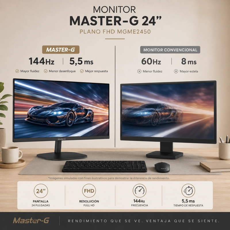 MONITOR DE PC 24' FULL HD IPS 144HZ 5,5MS MGME2450 MASTER-G - 6