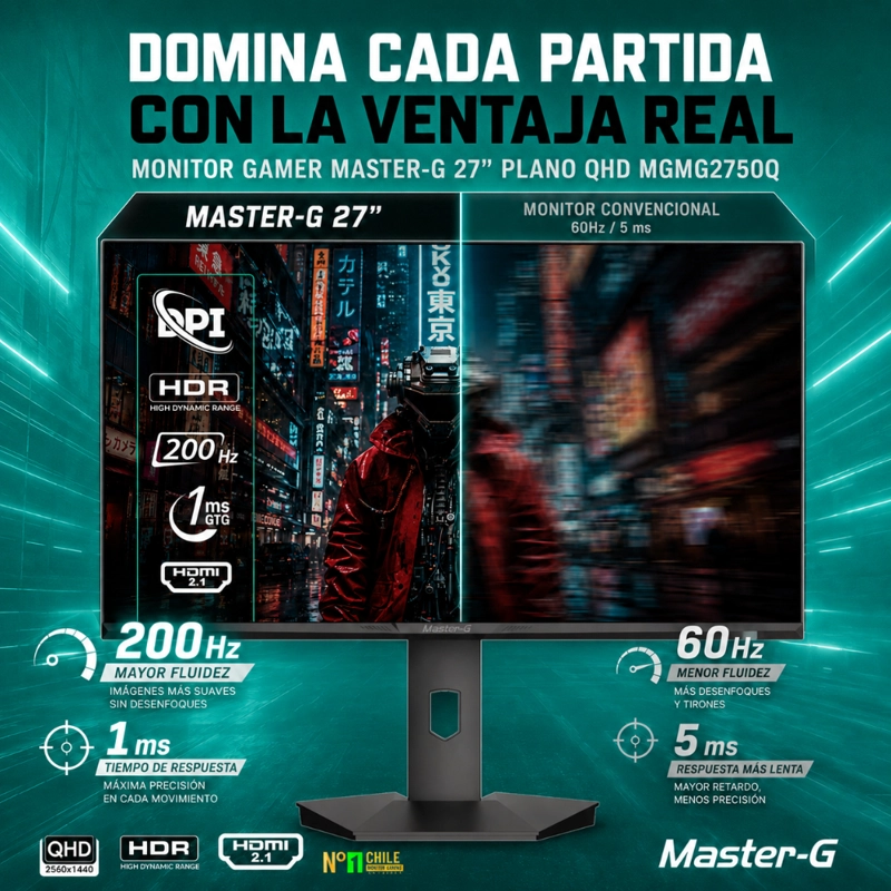 MONITOR GAMER 27' QHD IPS PIVOTE 90 200HZ 1MS MGMG2750Q - 3