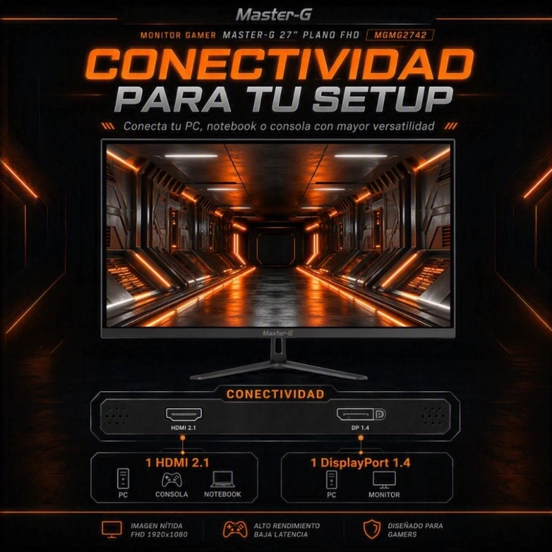 MONITOR GAMER 27' FHD IPS HDR 180HZ 1MS MGMG2742 MASTER-G - 6