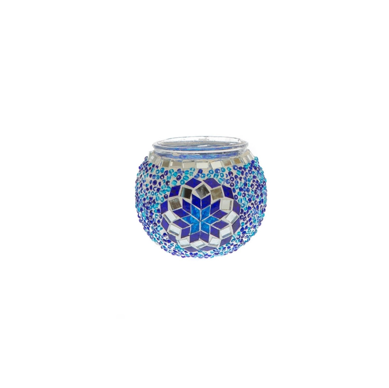 PORTAVELA DE MOSAICO TURCO ESTRELLA AZUL - 1