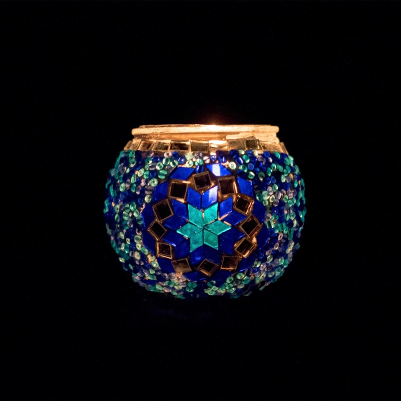 PORTAVELA DE MOSAICO TURCO ESTRELLA AZUL - 2