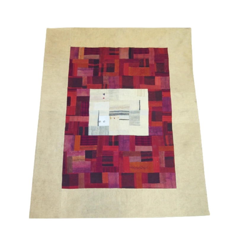 ALFOMBRA TURKUAZ KILIM PATCHWORK BEIGE ROJO - 1