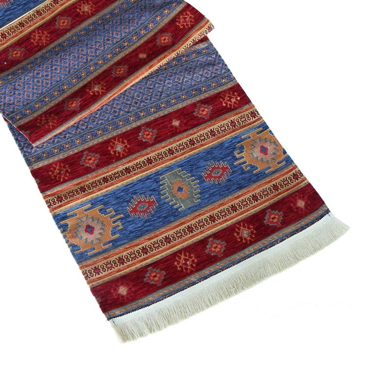 CAMINO DE MESA 2 M KILIM AZUL Y ROJO - 1