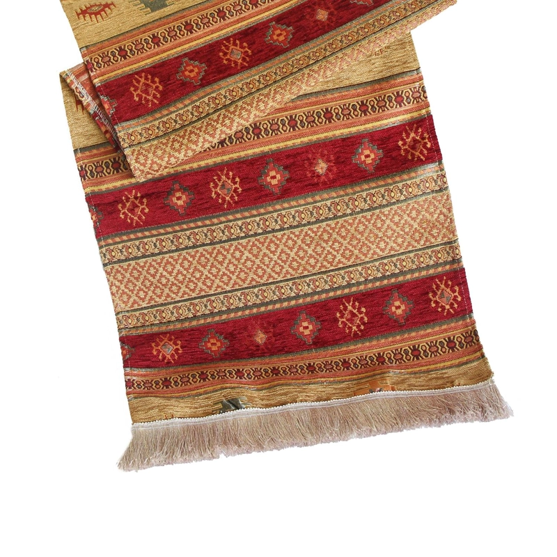 CAMINO DE MESA 2 M KILIM CAFE  Y ROJO - 1