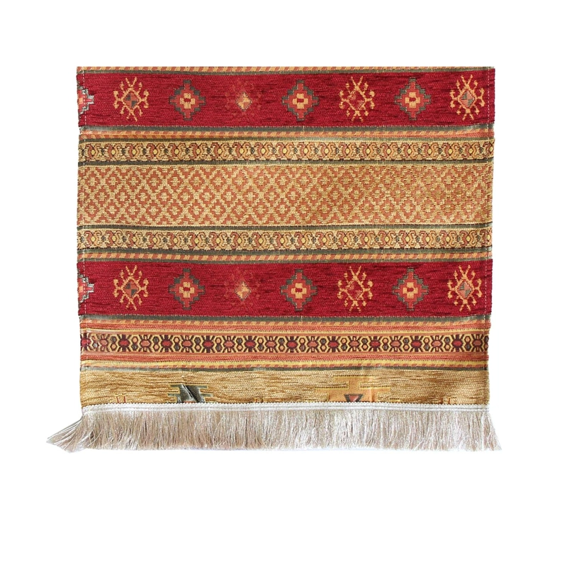 CAMINO DE MESA 2 M KILIM CAFE  Y ROJO - 2