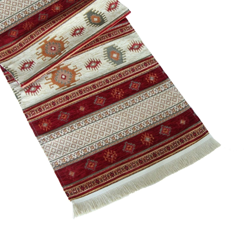 CAMINO DE MESA 2 M KILIM ROJO Y BEIGE - 1