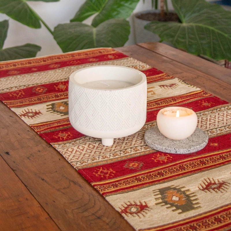 CAMINO DE MESA 1,40 M KILIM ROJO Y BEIGE - 1