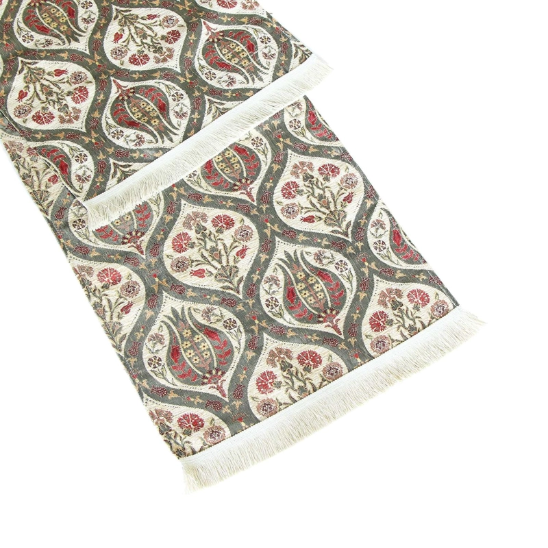 CAMINO DE MESA 1 M TULIPANES BEIGE - 1