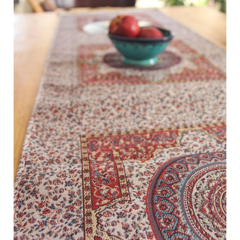 CAMINO DE MESA 2 M IZNIK ROJO Y BEIGE - 2