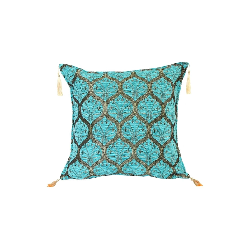 COJIN TURCO 44X44 FILIGRANA TURQUESA - 1