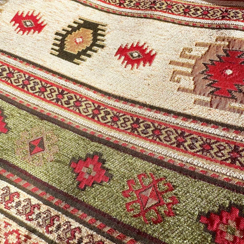 COJIN TURCO 44X44 KILIM BEIGE Y VERDE - 3