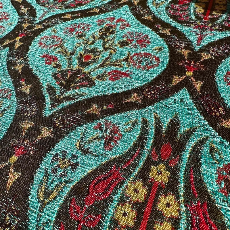 COJIN TURCO 44X44 TULIPANES TURQUESA - 3