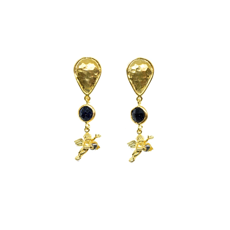 AROS TURKUAZ MALIK ENCHAPADO EN ORO 18K - 2