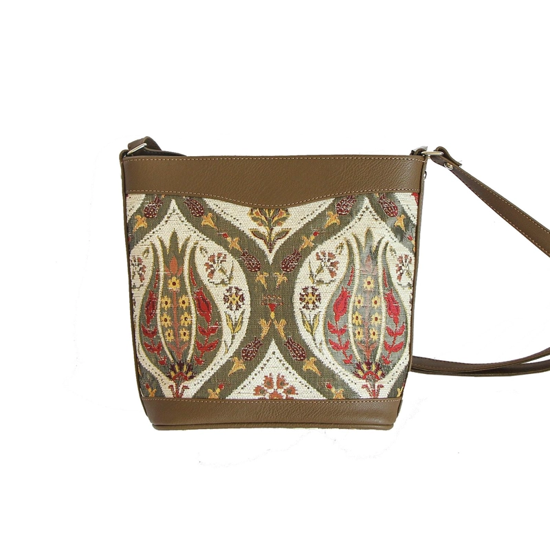CARTERA MEDIANA TULIPANES BEIGE - 1