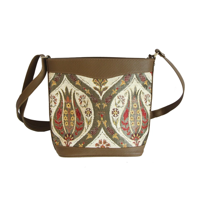 CARTERA MEDIANA TULIPANES BEIGE - 2