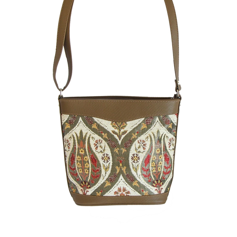CARTERA MEDIANA TULIPANES BEIGE - 3