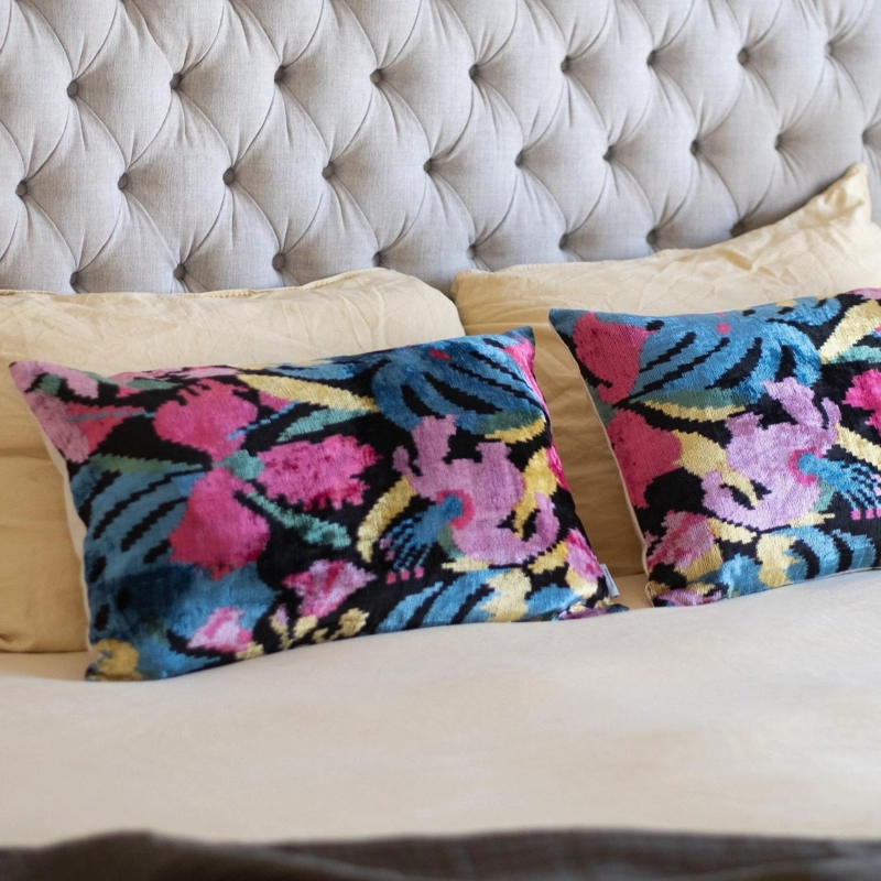 COJÍN TURKUAZ TERCIOPELO SEDA GOZO 60 X 40 CM MULTICOLOR - 1