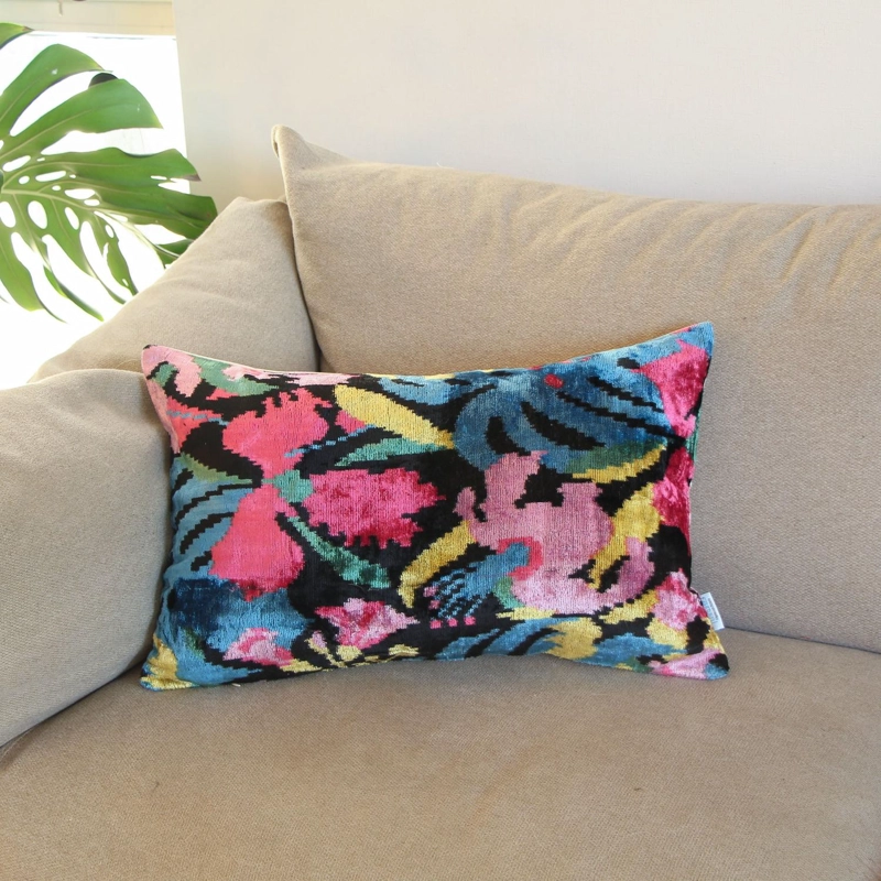 COJÍN TURKUAZ TERCIOPELO SEDA GOZO 60 X 40 CM MULTICOLOR - 4