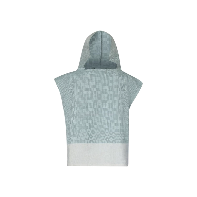 PONCHO TOALLA ALGODON TURCO NIÑO MARMARA AZUL EGEO M - 1