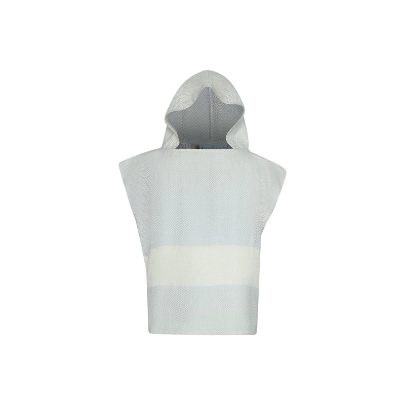 PONCHO TOALLA ALGODON TURCO NIÑO MARMARA GRIS CLARO S - 1