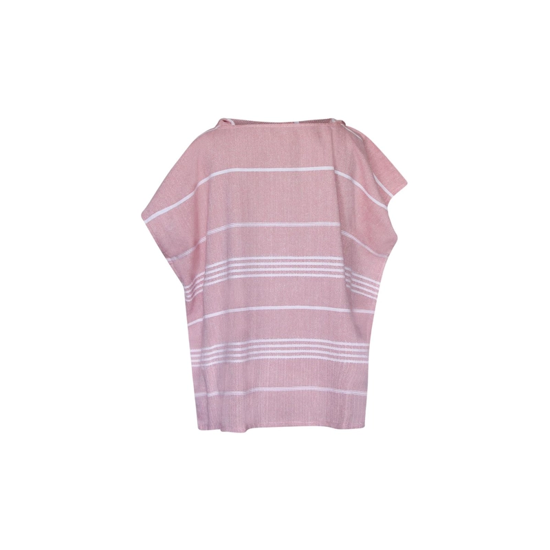 PONCHO TOALLA ALGODON TURCO NIÑO ANTALYA CORAL S - 3