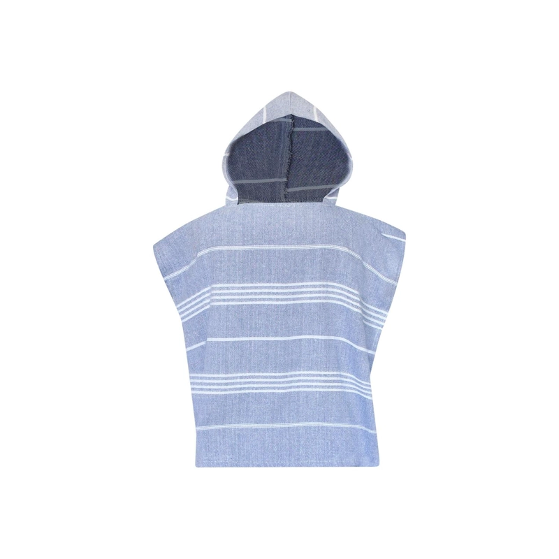 PONCHO TOALLA ALGODON TURCO NIÑO ANTALYA AZUL MARINO S - 1