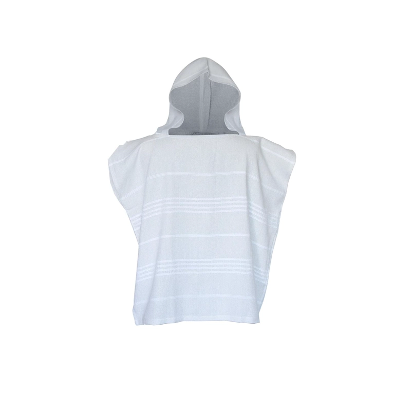 PONCHO TOALLA ALGODON TURCO NIÑO ANTALYA GRIS S - 1