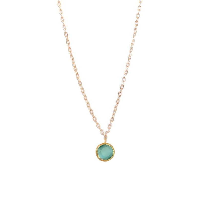 COLLAR CADENA BRUMA VERDEAGUA - BAÑO DE ORO 22K - 4