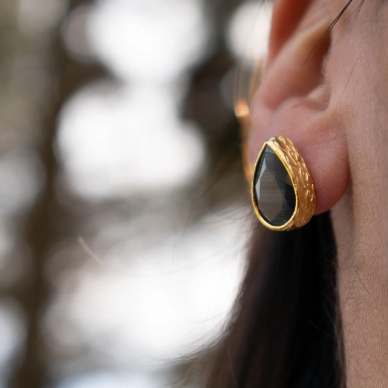 AROS NE BULA NEGROS - BAÑO DE ORO 22 K - 2
