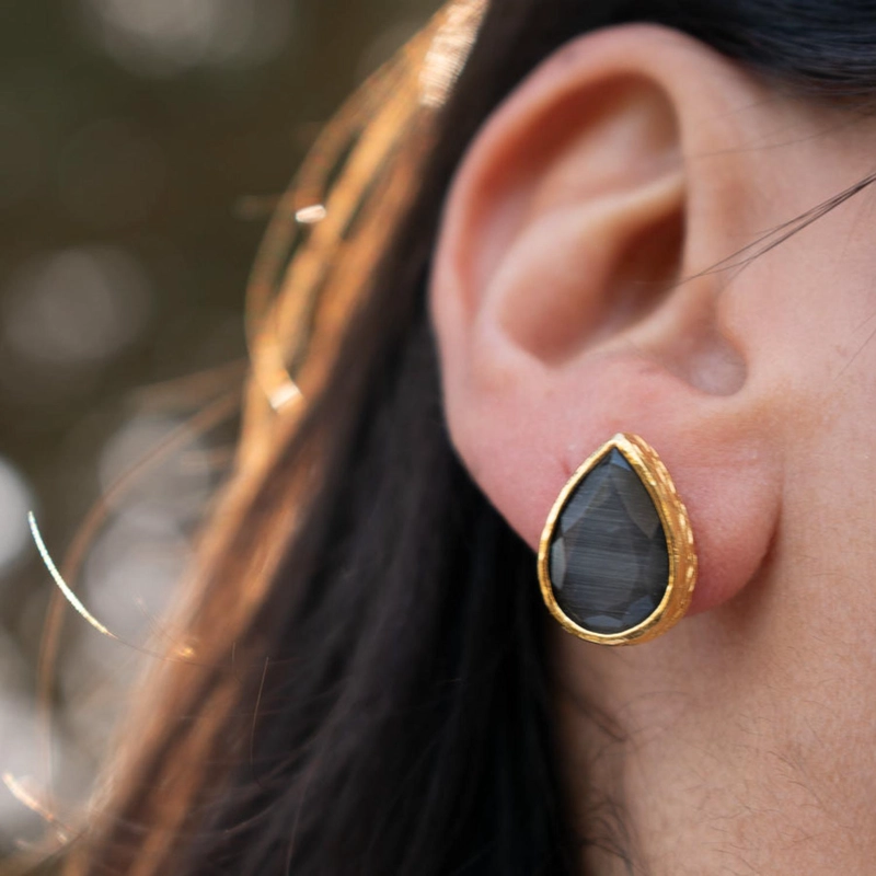 AROS NE BULA NEGROS - BAÑO DE ORO 22 K - 3